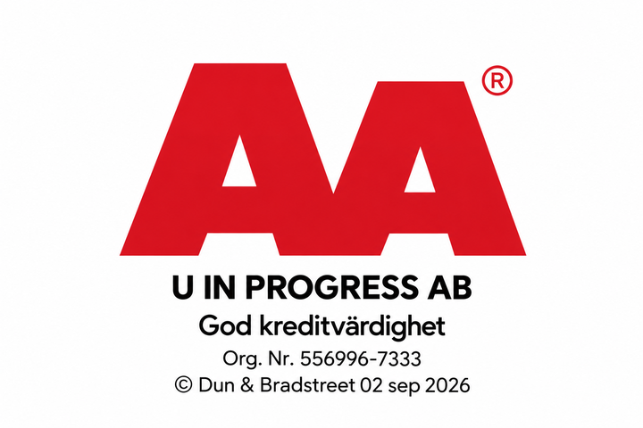 AA – God kreditvärdighet, U in Progress AB, Dun & Bradstreet